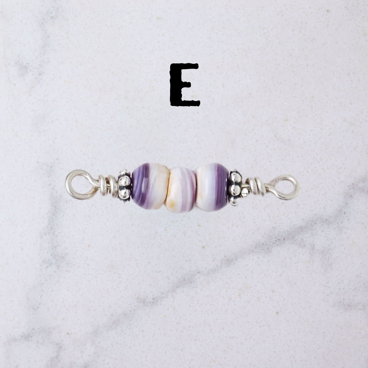 Wampum Shell Connector Charm for permanent jewelry - Permanent Wholesale Jewelry - view 8