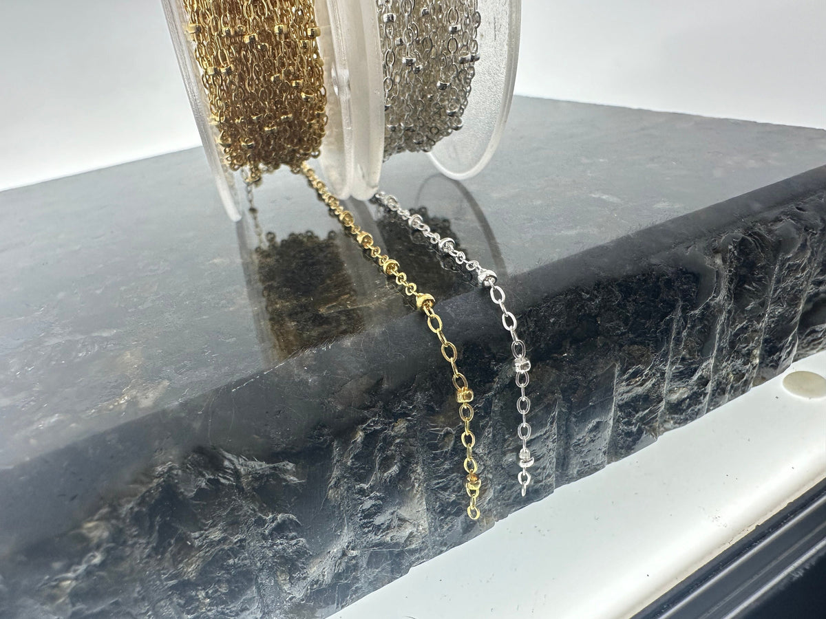Satellite Cable Chain P-007 for permanent jewelry - Permanent Wholesale Jewelry - view 3