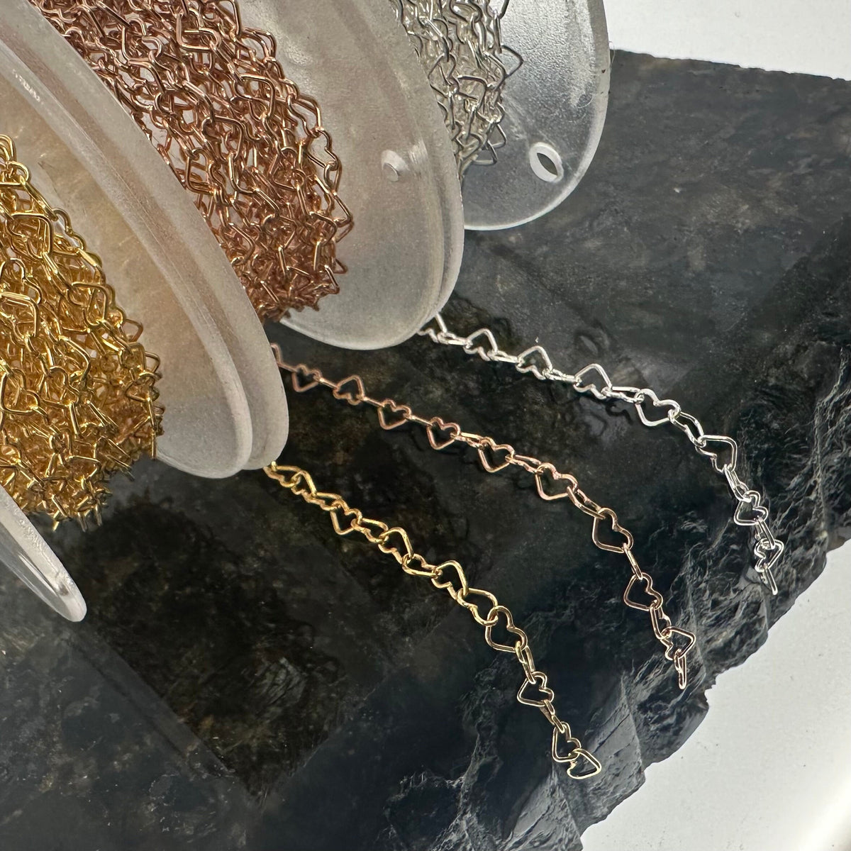 Heart Chain 3.2mm for permanent jewelry - Permanent Wholesale Jewelry - view 7