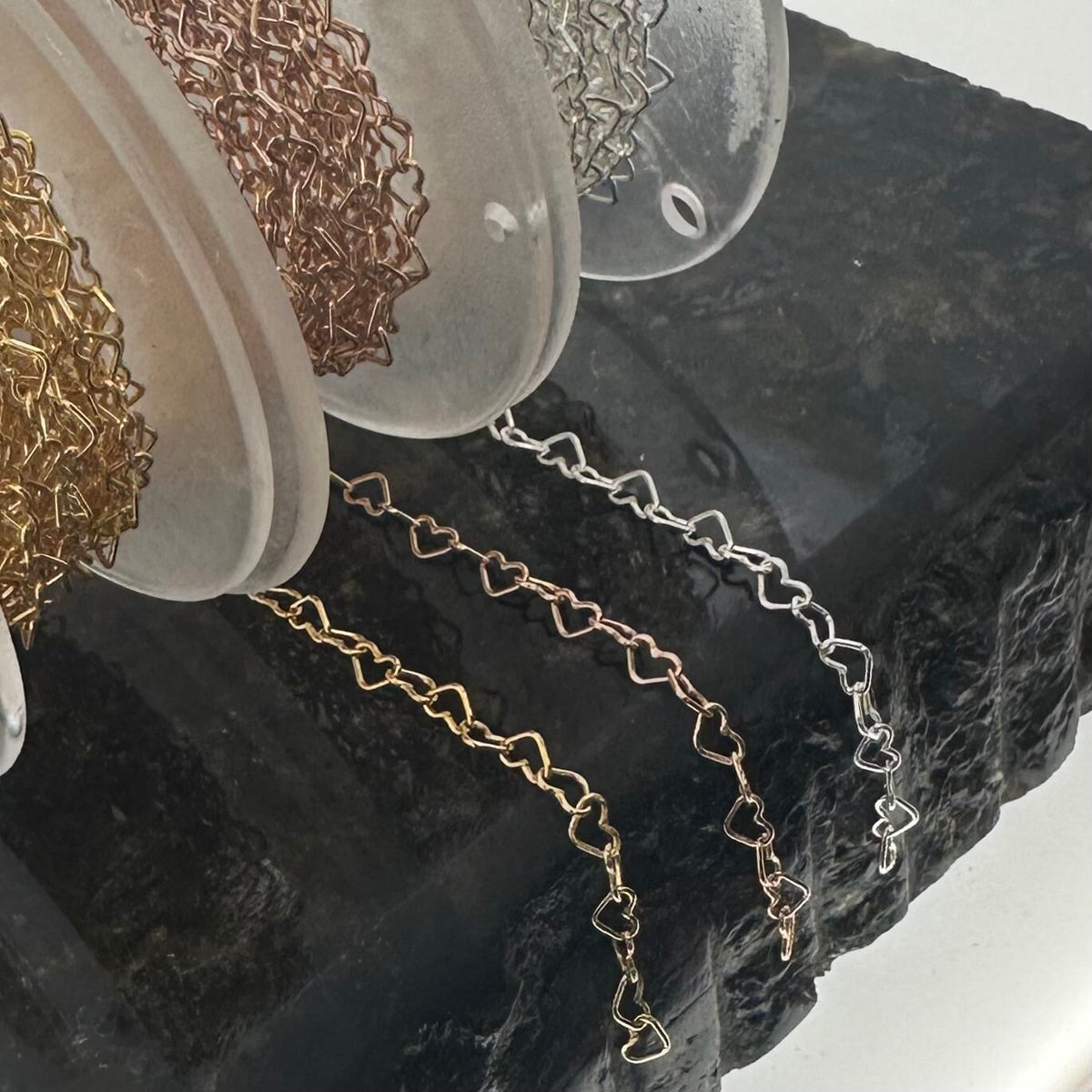 Heart Chain 3.2mm for permanent jewelry - Permanent Wholesale Jewelry - view 4