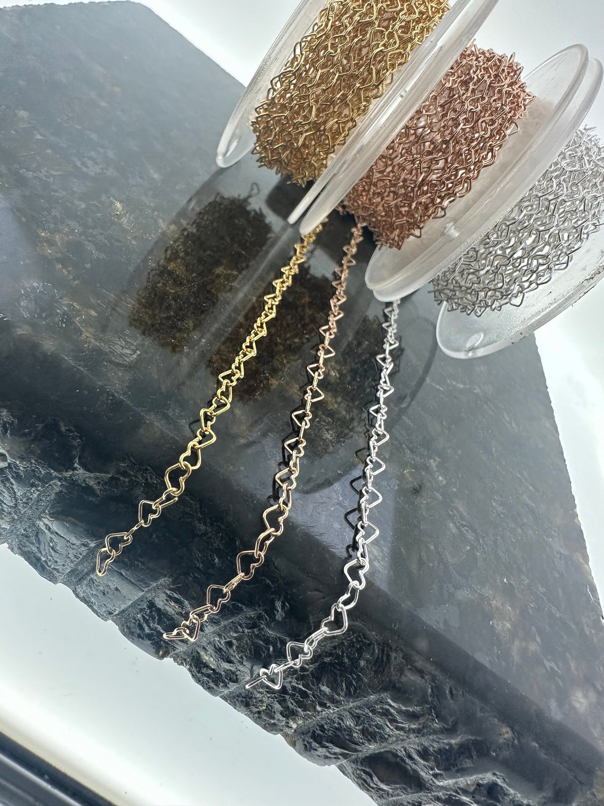Heart Chain 3.2mm for permanent jewelry - Permanent Wholesale Jewelry - view 6