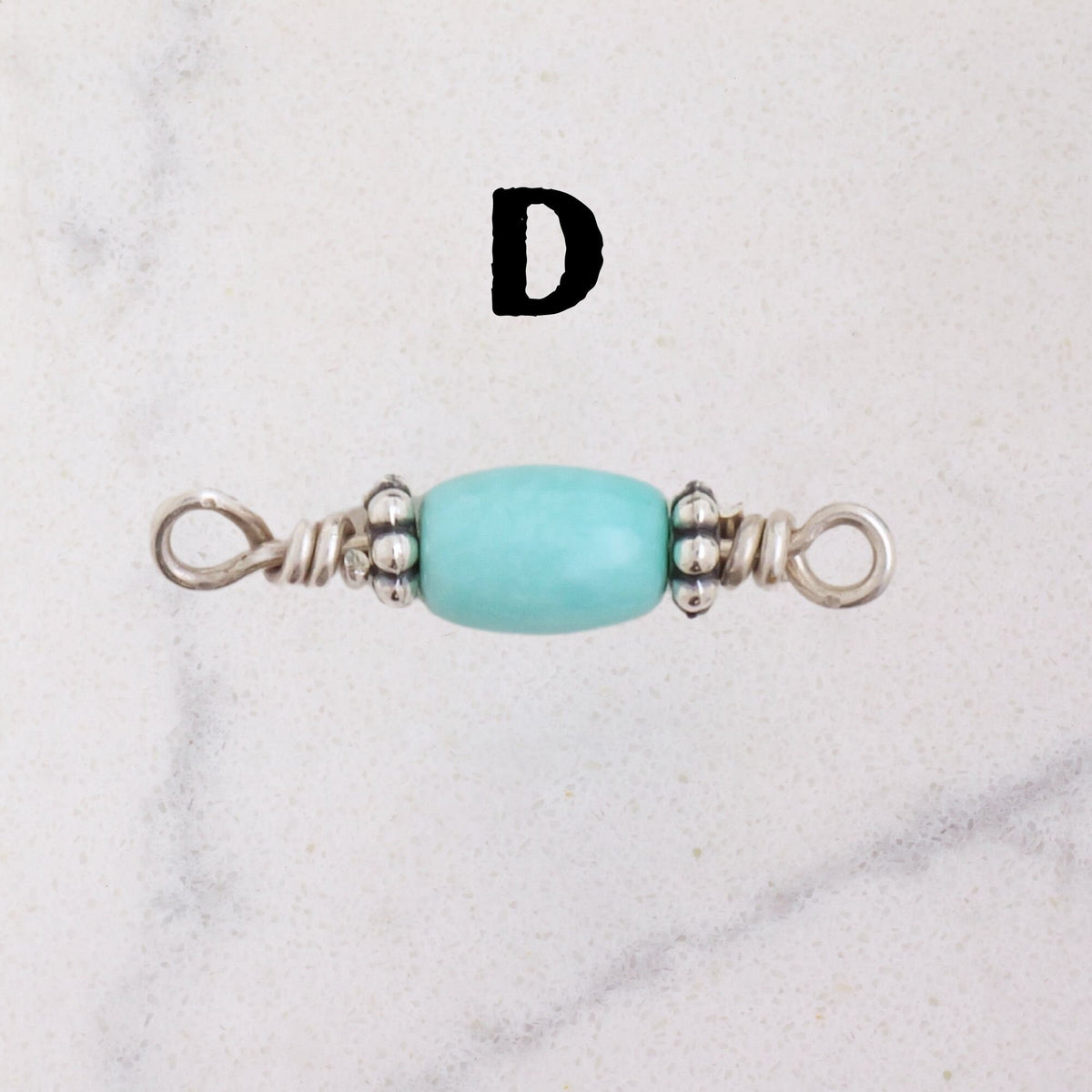 Campitos Turquoise Connector Charm for permanent jewelry - Permanent Wholesale Jewelry - view 7
