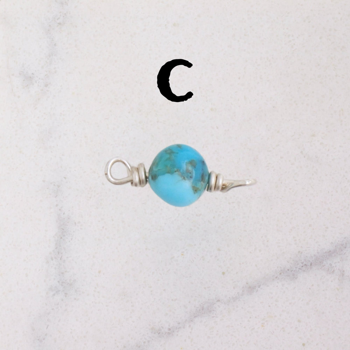 Campitos Turquoise Connector Charm for permanent jewelry - Permanent Wholesale Jewelry - view 6
