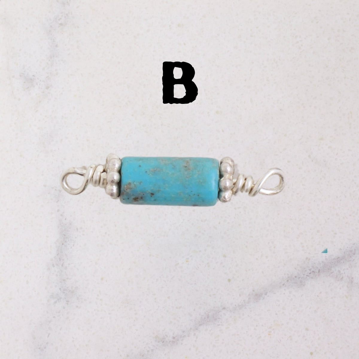 Campitos Turquoise Connector Charm for permanent jewelry - Permanent Wholesale Jewelry - view 5